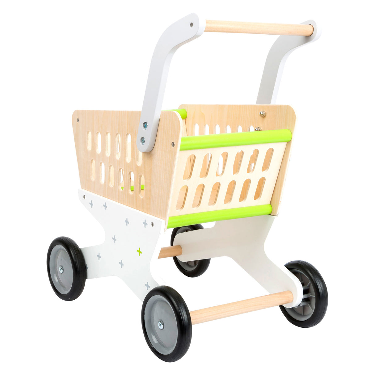 Piccolo piede - Supermercato in carrello per la spesa in legno