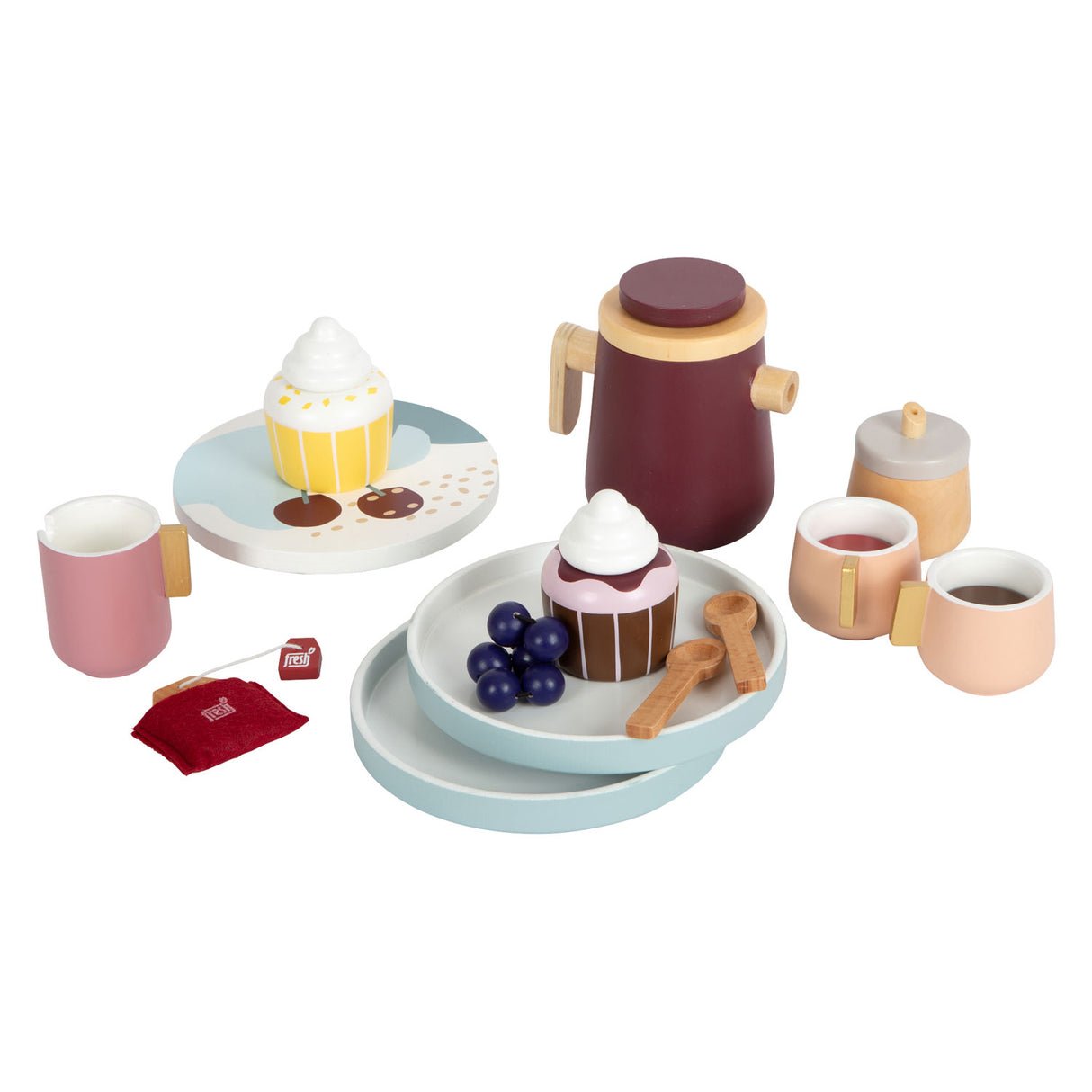 Small Foot Wooden Coffee and Tea Set Tasty, 16pcs.
