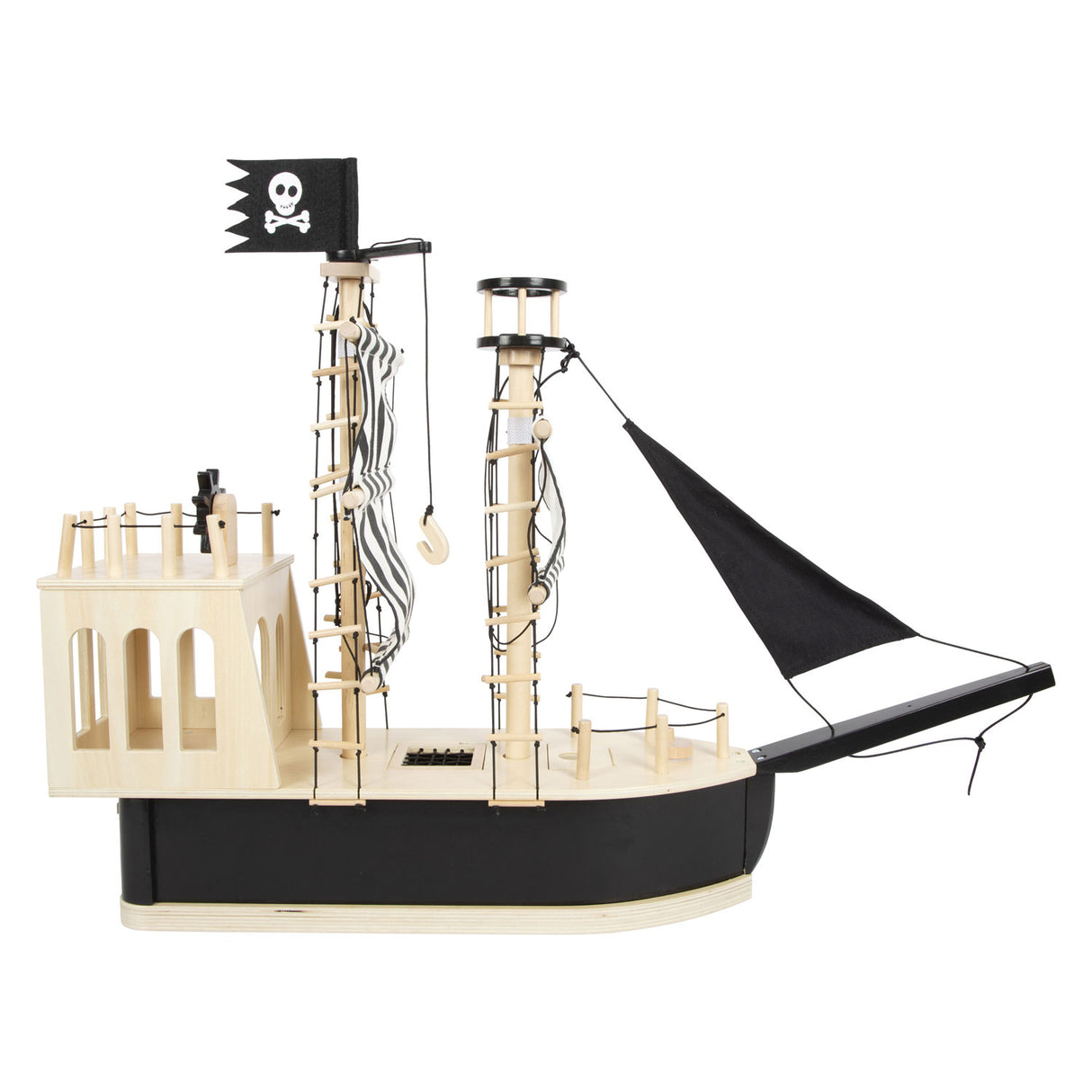 Kis láb - fából készült babaház kalózhajó