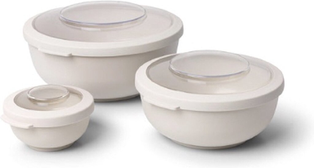 Amuse life bowl boîte à lunch récipient alimentaire compact avec couvercle en tritan 500 ml gris