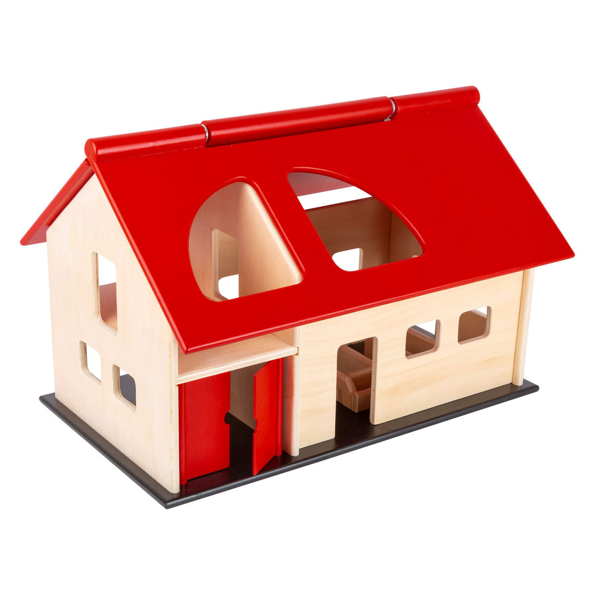 Ferme en bois à petit pied avec toit ouvert