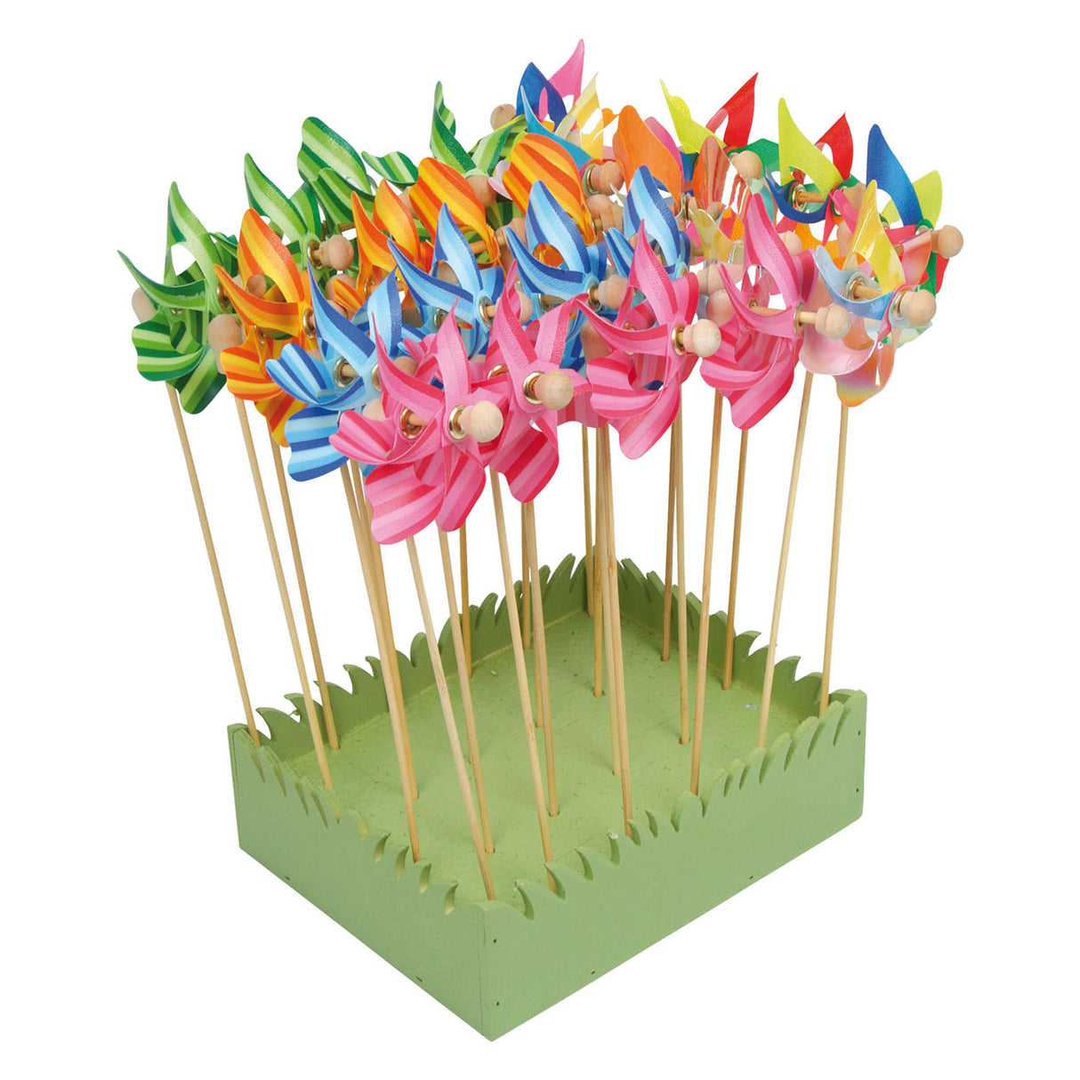 Petit pied - moulin à vent avec bâton en bois de 28 cm, 24e.