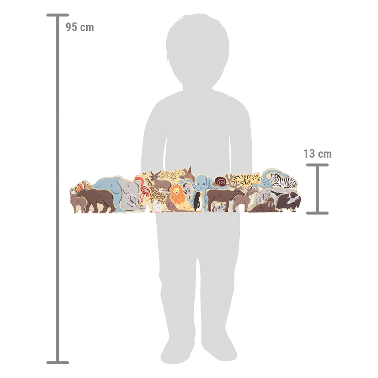 Majhna stopala lesena črka in oblika sestavljanke, 26.
