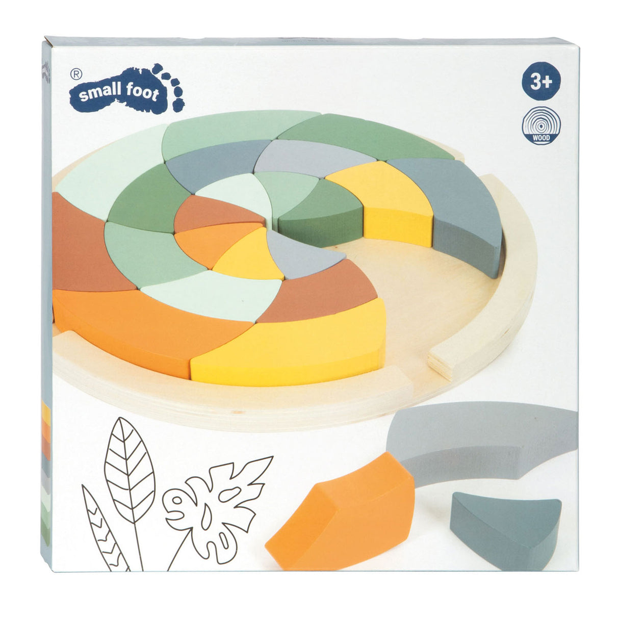 Drewniana puzzle o małej stopie, 24..