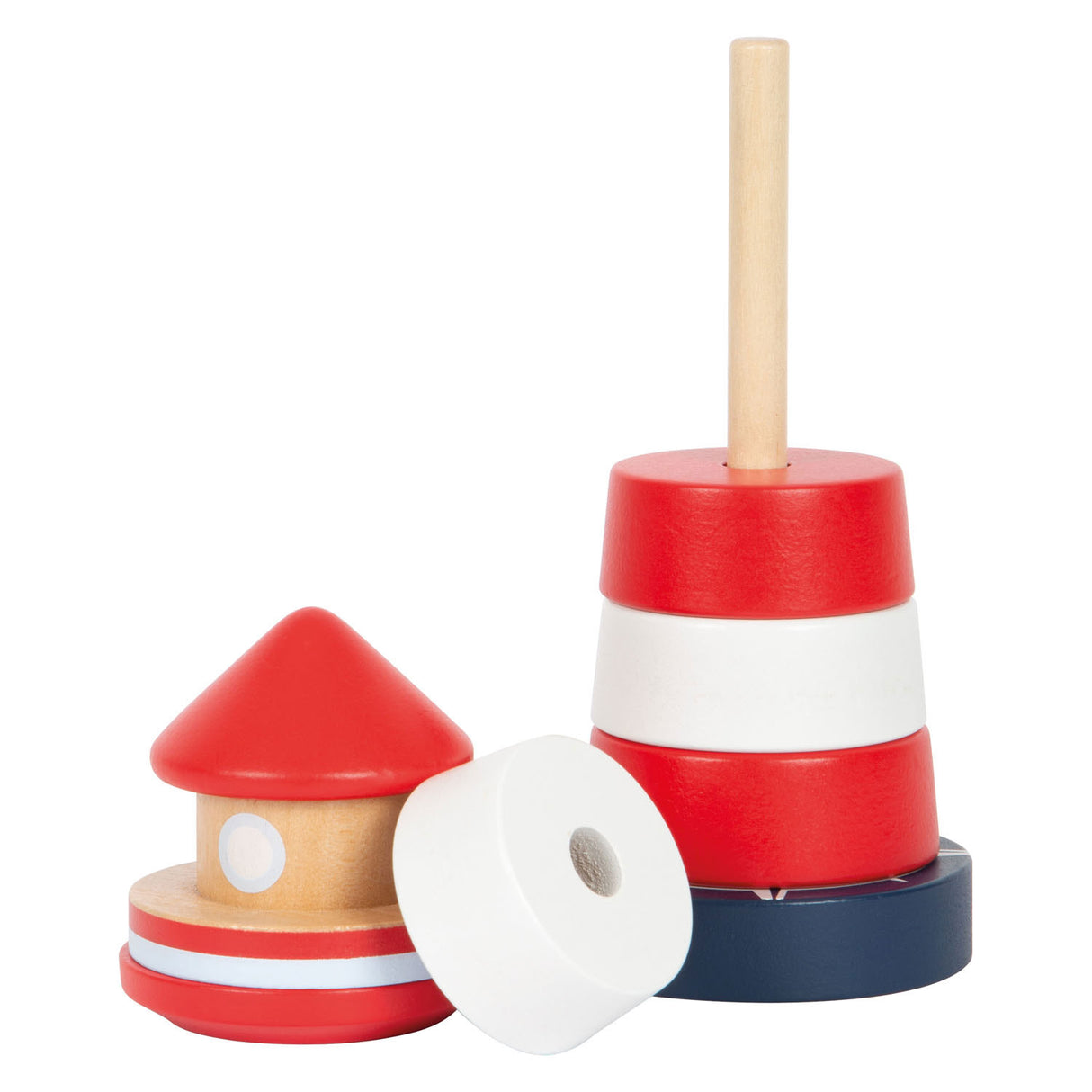 Small Foot Stacking Tower Lighthouse Pacific Ocean, 8-piece.