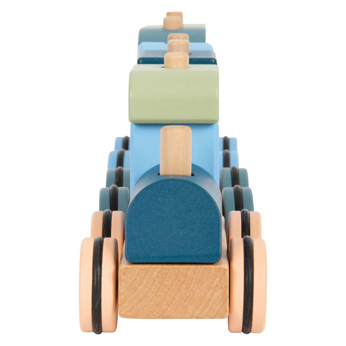 Malé nohy Drevené stohovacie bloky Train Arctic, 16dlg.