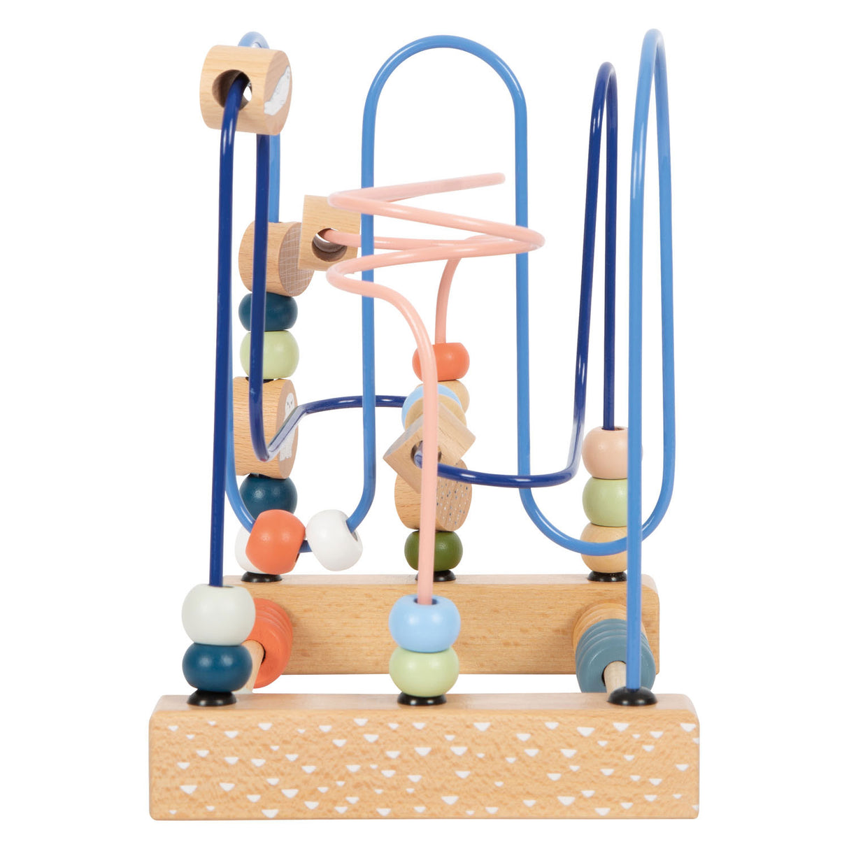 Habilidades motoras de madera de pie pequeña en espiral