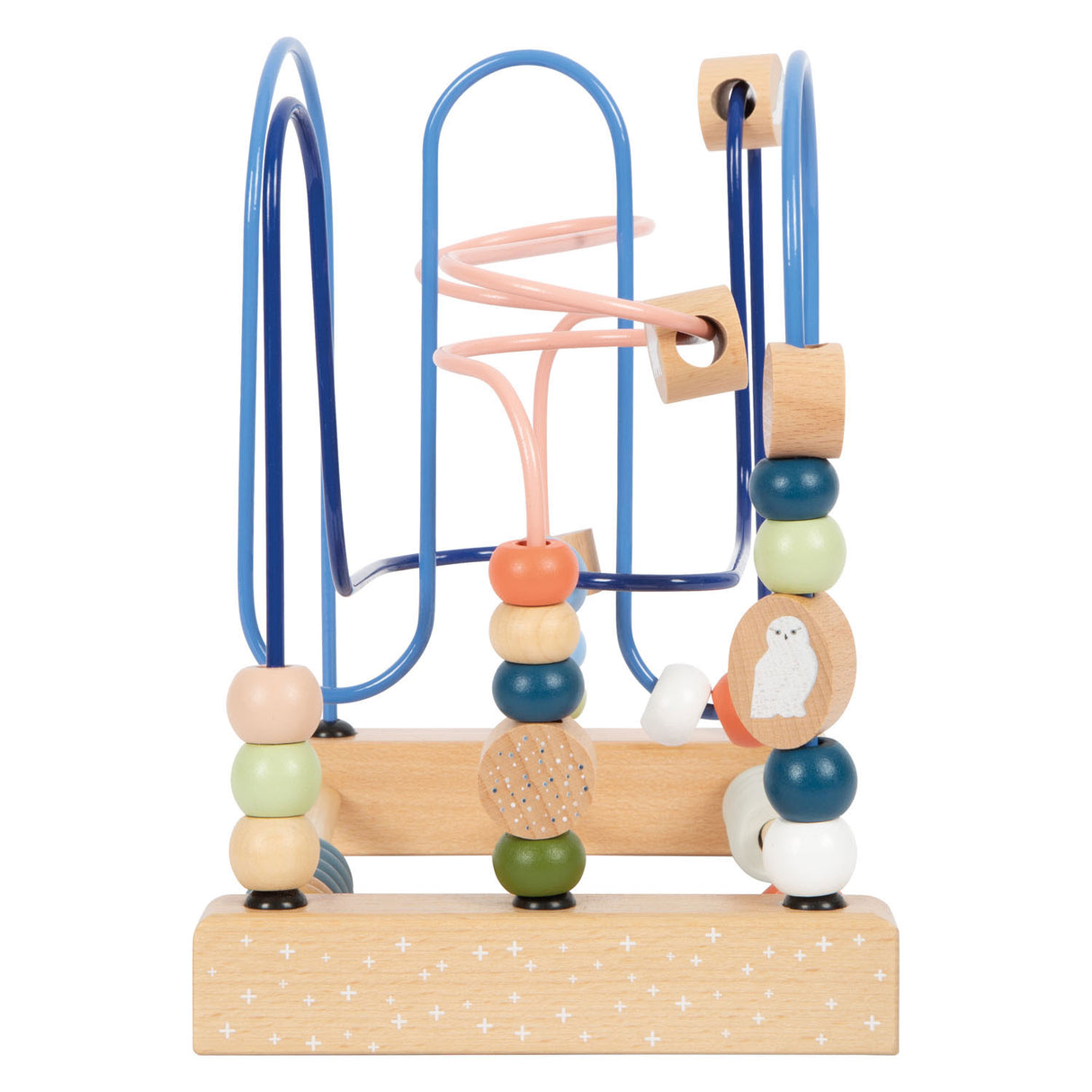 Habilidades motoras de madera de pie pequeña en espiral