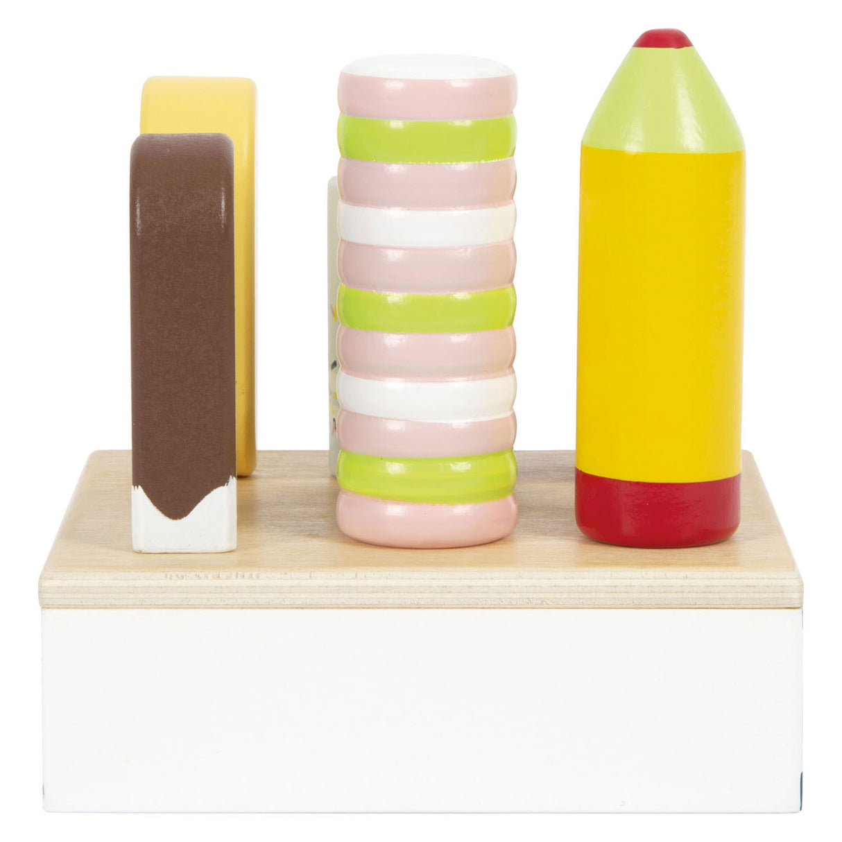 Gelati in legno di piccoli piedi freschi con standard, 7dlg.