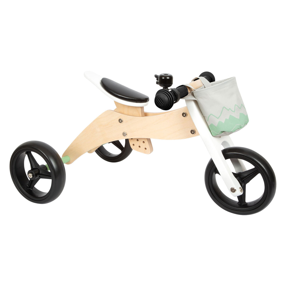 Pieni jalka - puinen harjoittelu Tricycle Balance Bike 2in1 Saliege Club
