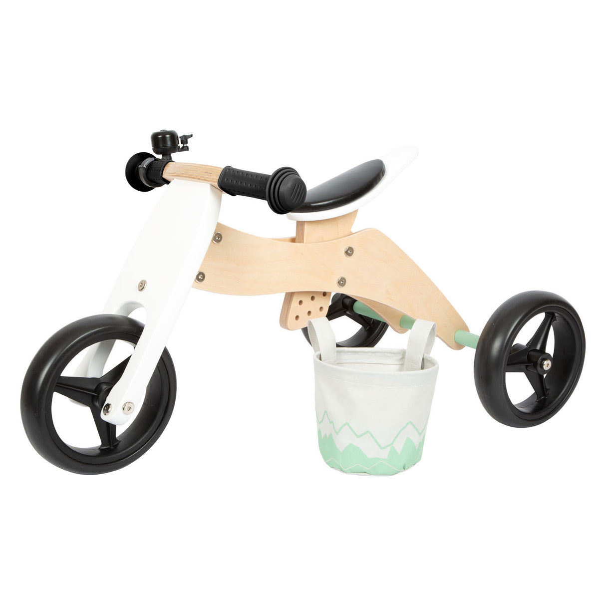 Pieni jalka - puinen harjoittelu Tricycle Balance Bike 2in1 Saliege Club