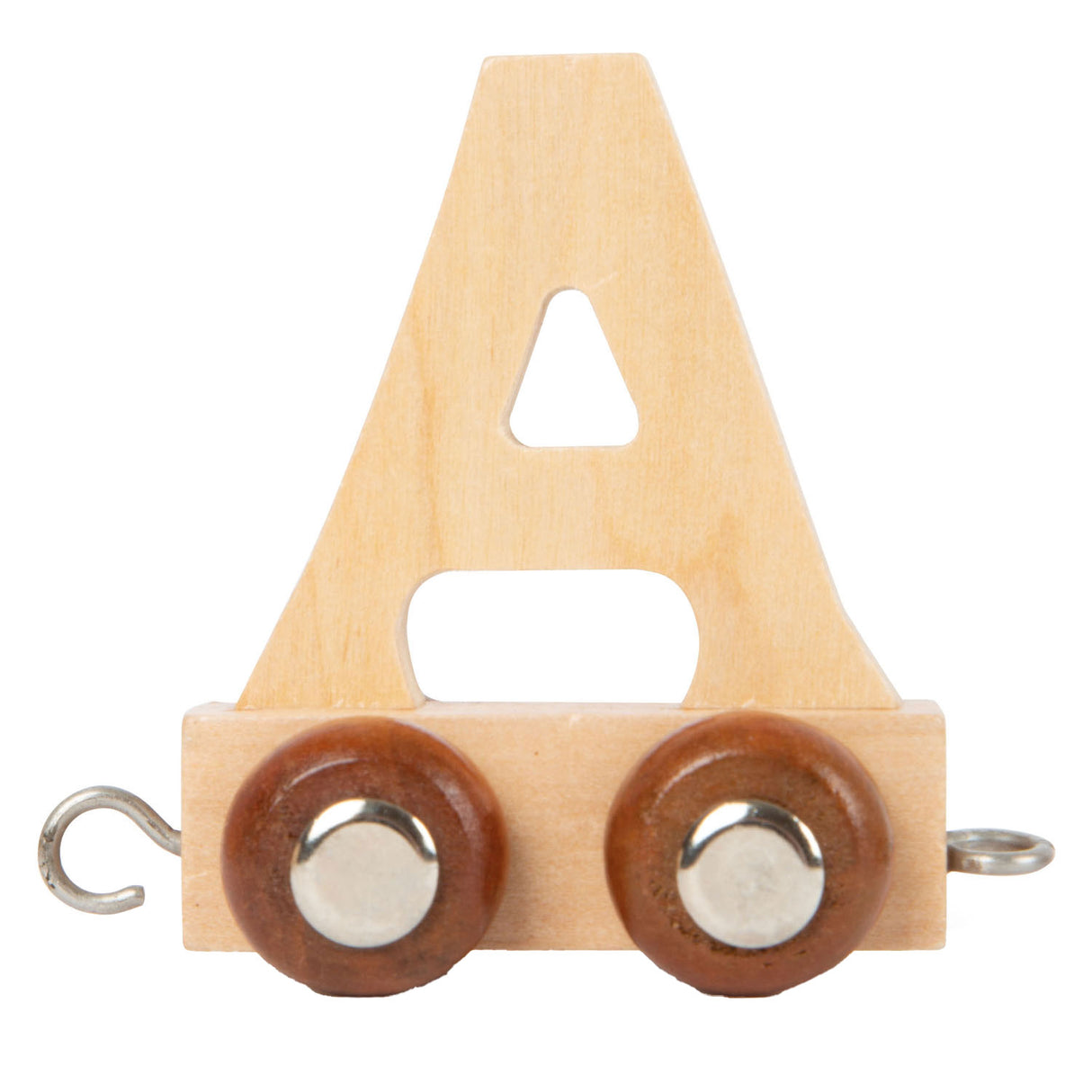 Small foot - wooden letter train - a
