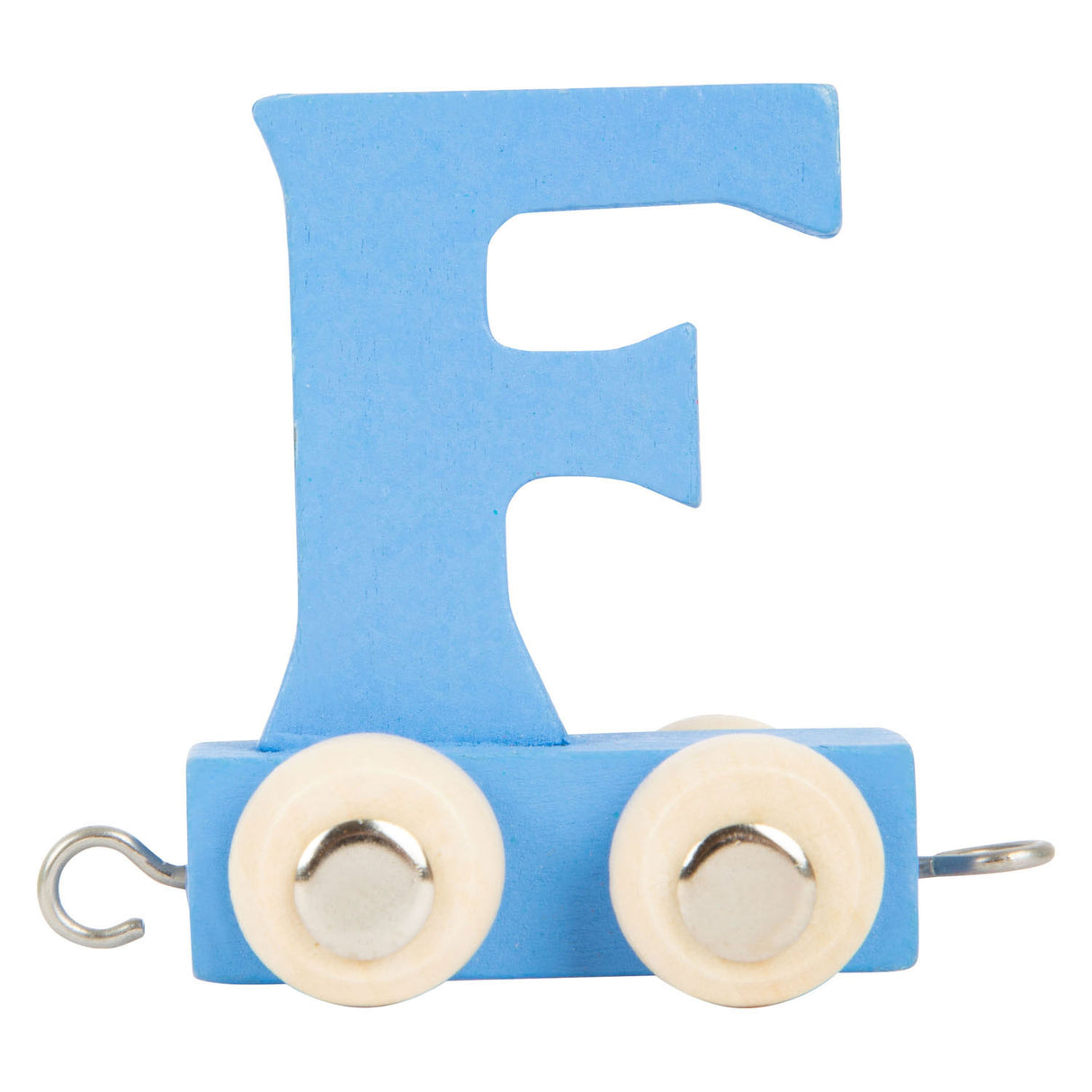 Small foot - wooden letter train color - f