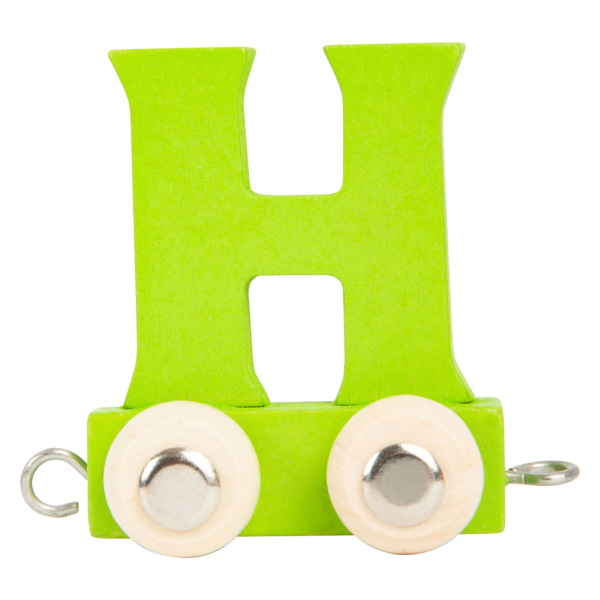 Pé pequeno - letra de madeira cor trem - h