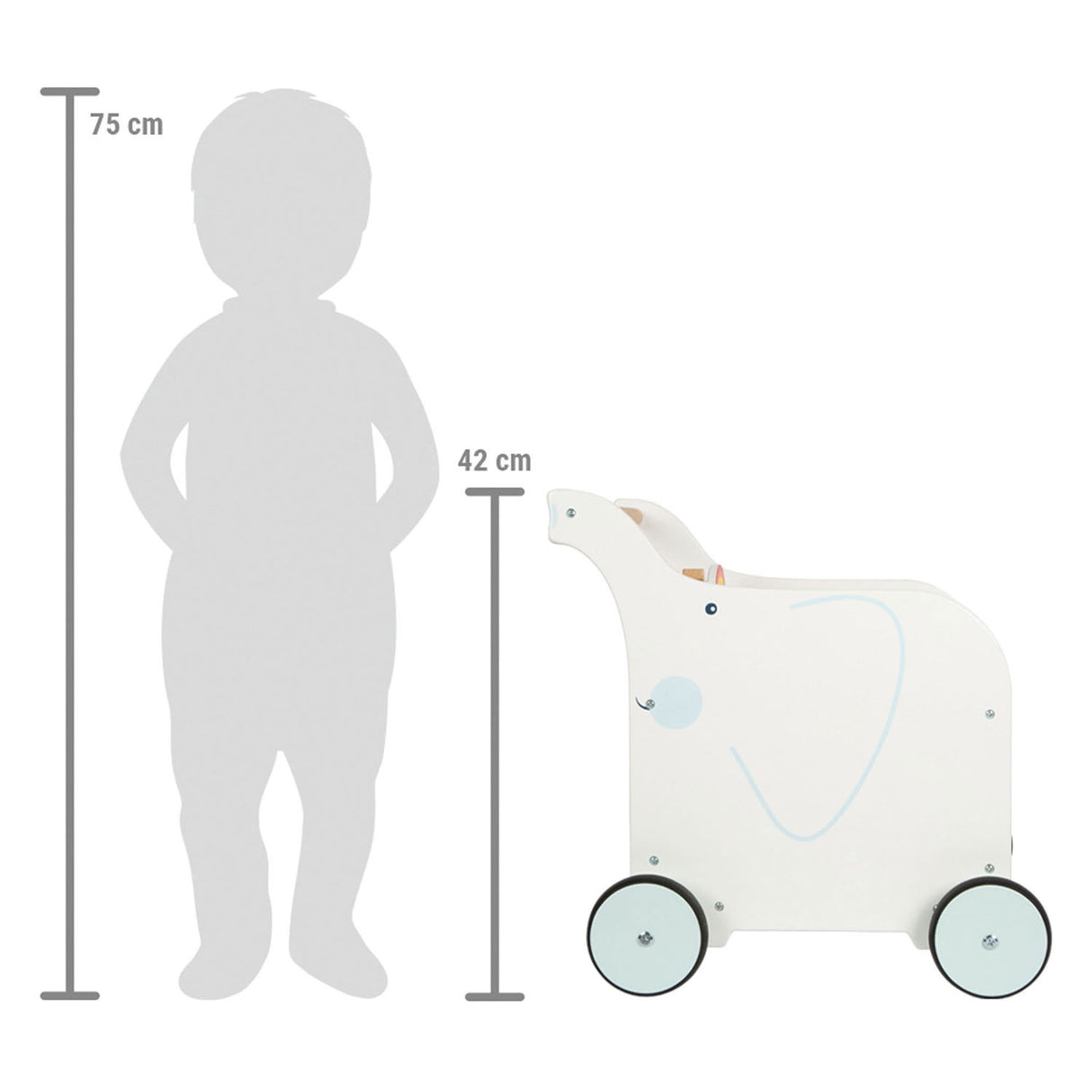 Liten fot - Baby Walker Toy Box Elephant