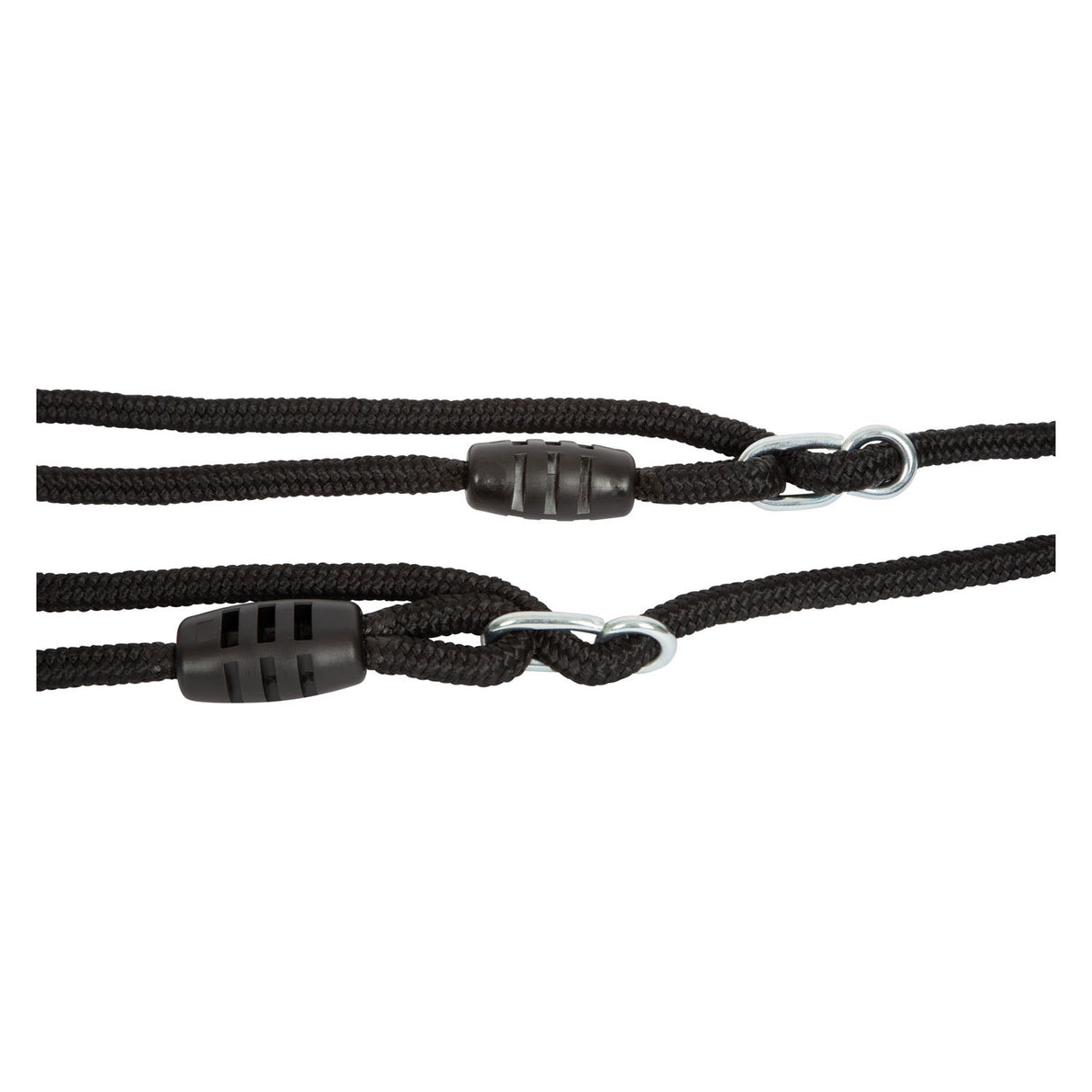 Малко стъпало - дървена люлка трапец с гимнастически халки черна линия