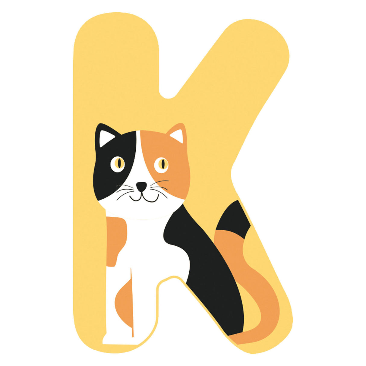 Cos beag - litir leanaí ainmhithe adhmaid - k