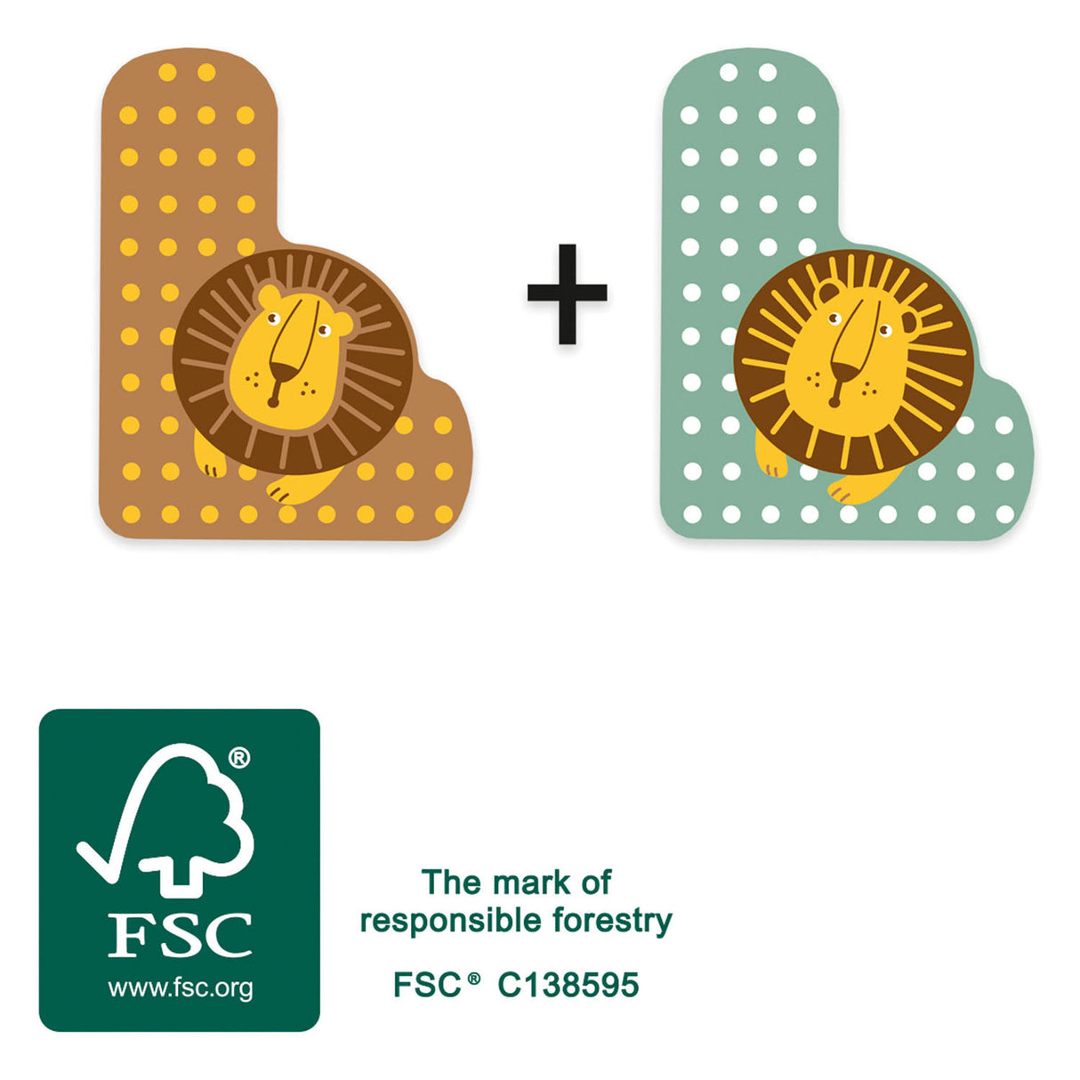 Small foot - wooden animal children's letter - l