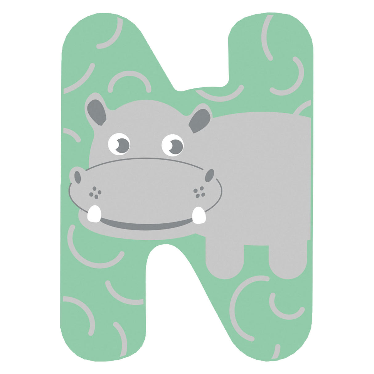 Liten fot - trädjur barnbokstav - n