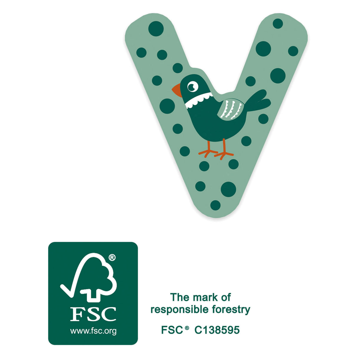 Liten fot - trädjur barnbokstav - v