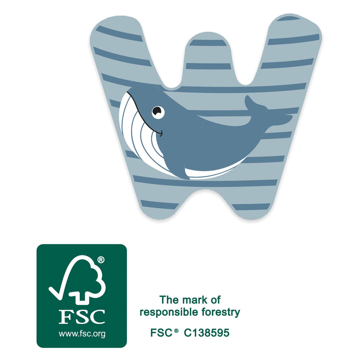 Pieni jalka - puinen eläin lasten kirje - w