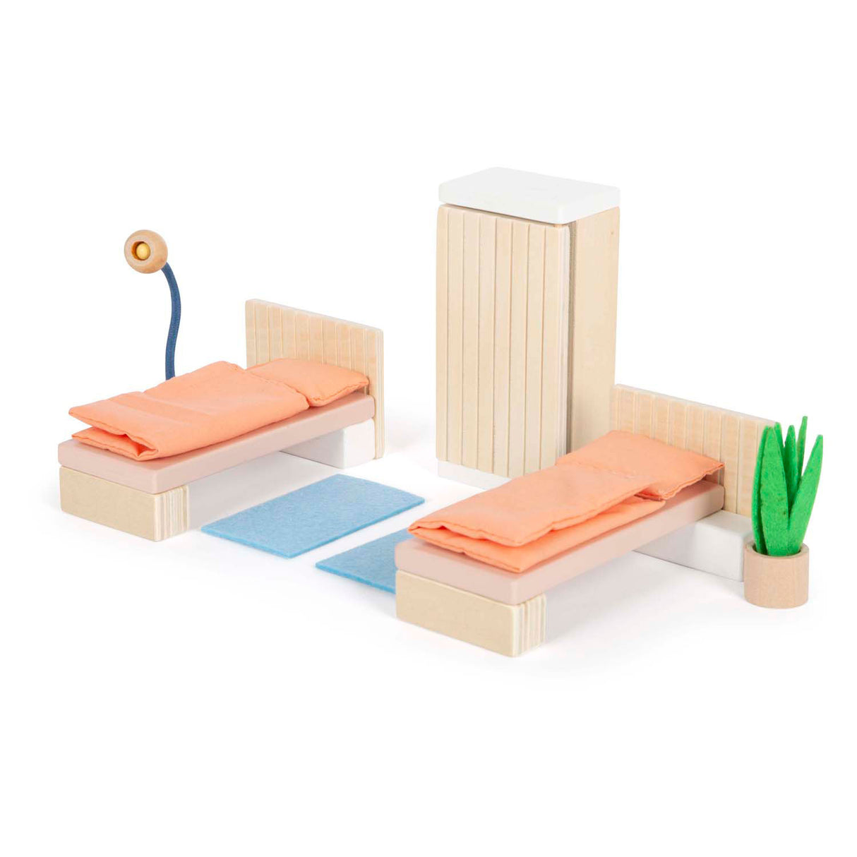 Small foot - Camera da letto con mobili per casa delle bambole in legno