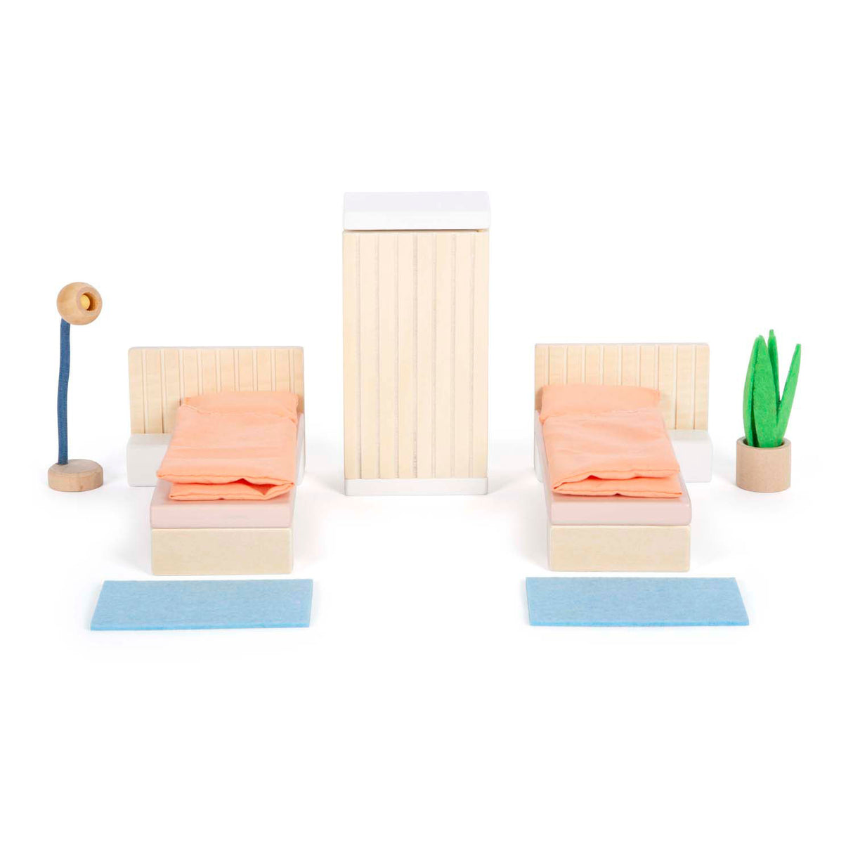 Small foot - Camera da letto con mobili per casa delle bambole in legno