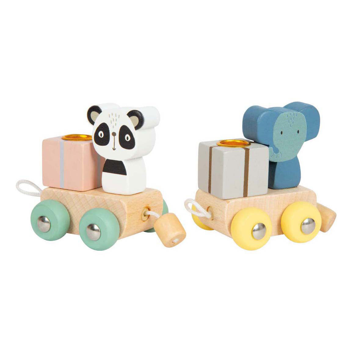 Small foot - wooden birthday train with animals