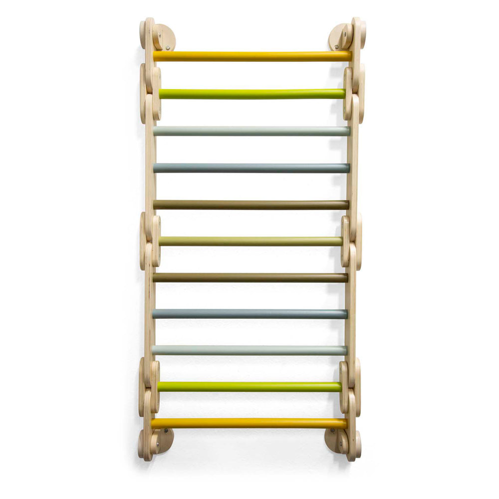 Small foot - wooden climbing frame 2-in-1 triangle and wall rack adventure