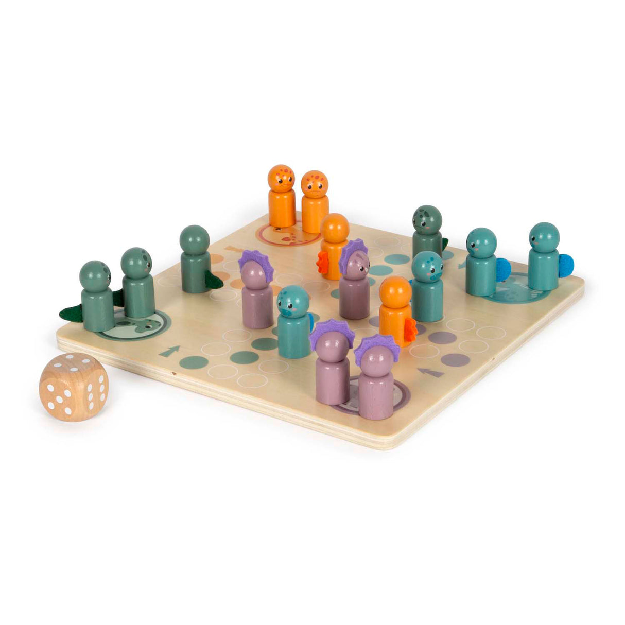 Small foot - wooden dino ludo game