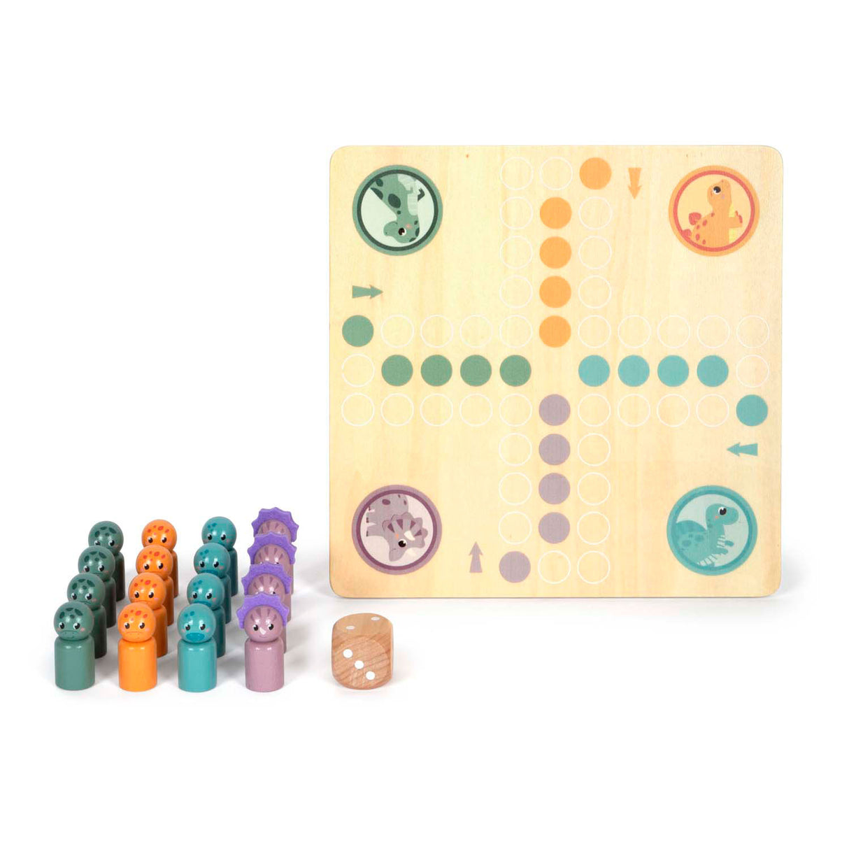 Small foot - wooden dino ludo game