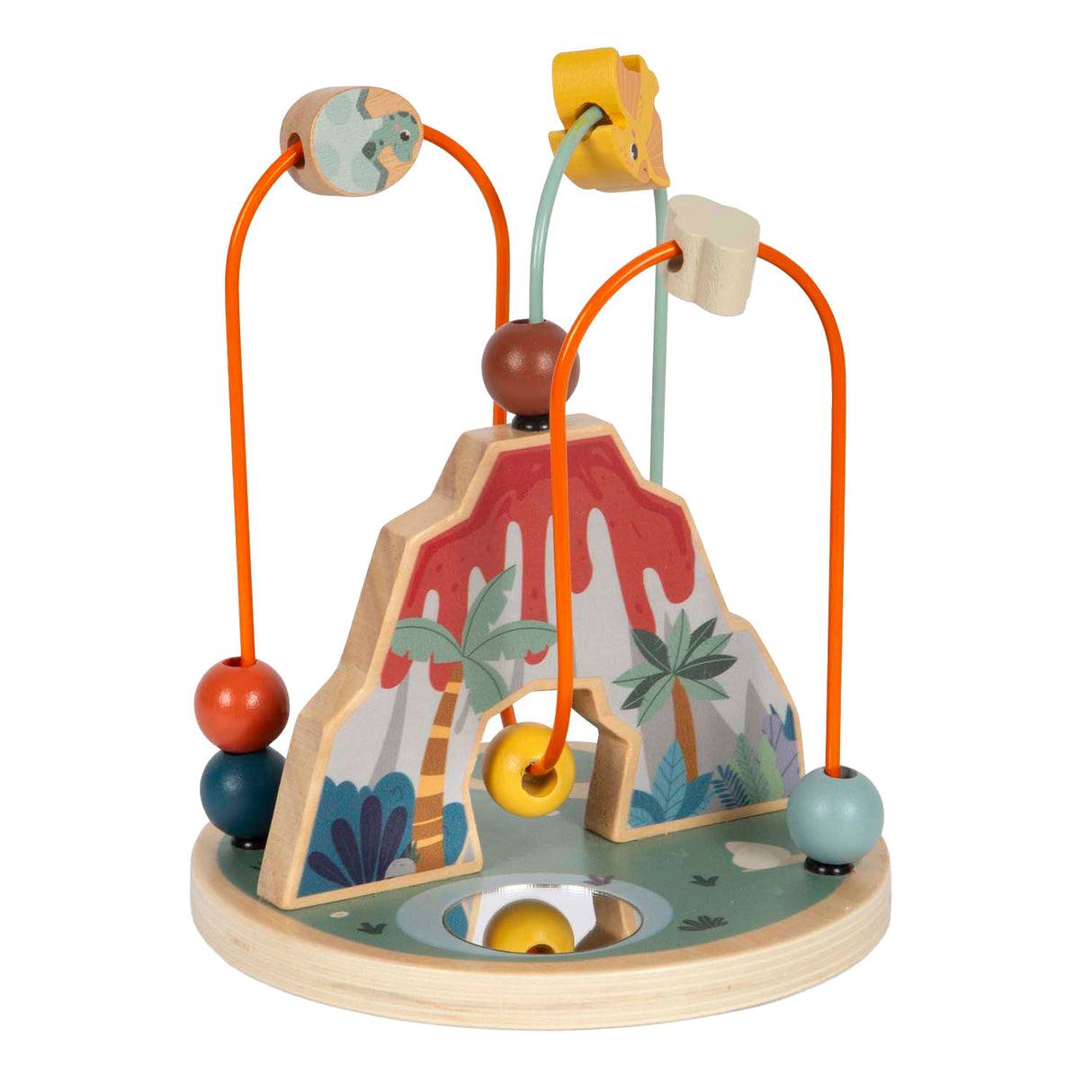 Small foot - wooden motor skills spiral volcano and dino