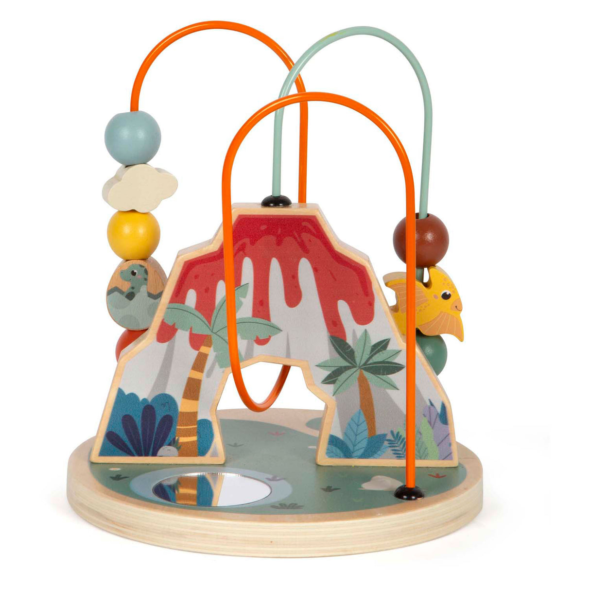 Small foot - wooden motor skills spiral volcano and dino