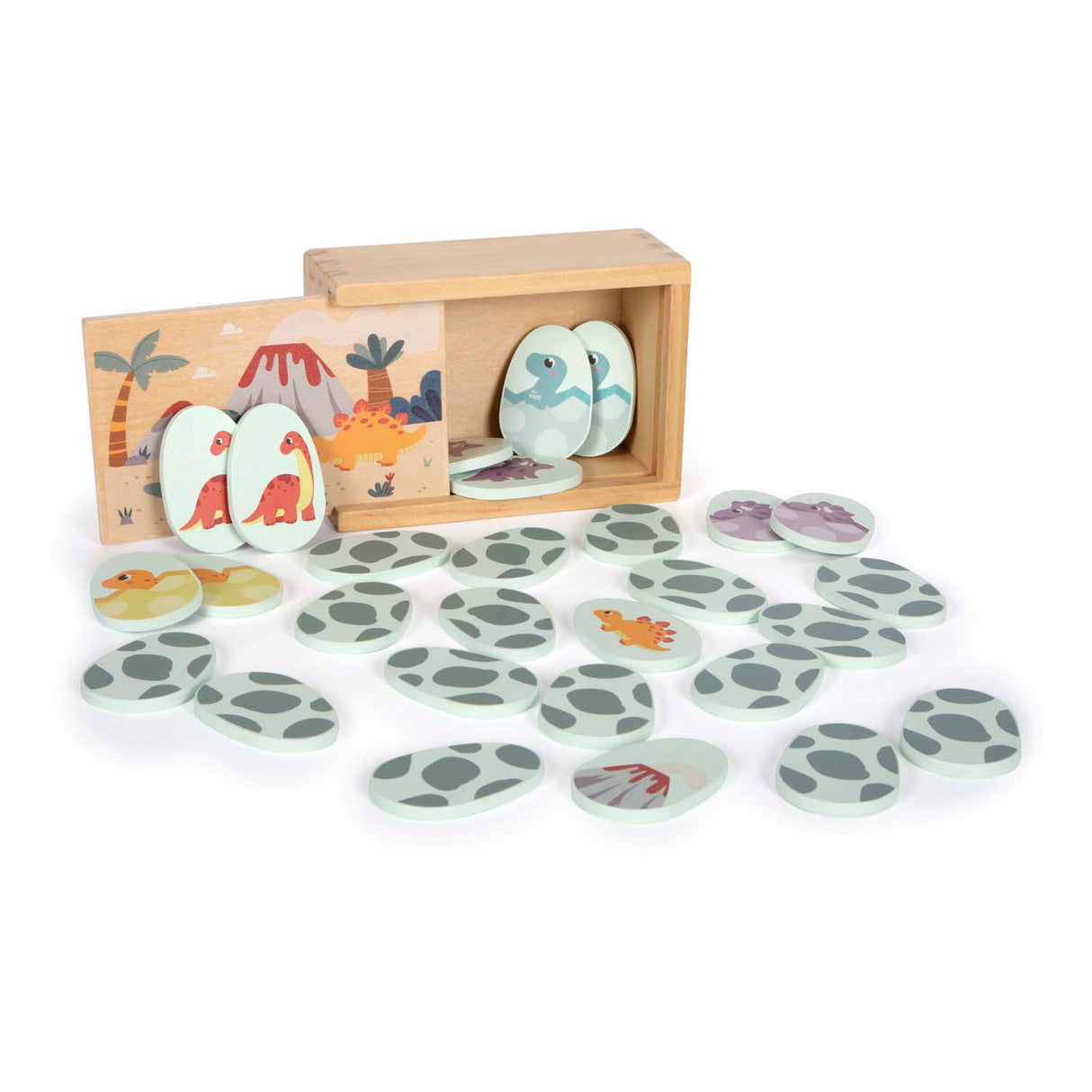 Small foot - wooden memo game dino in storage box