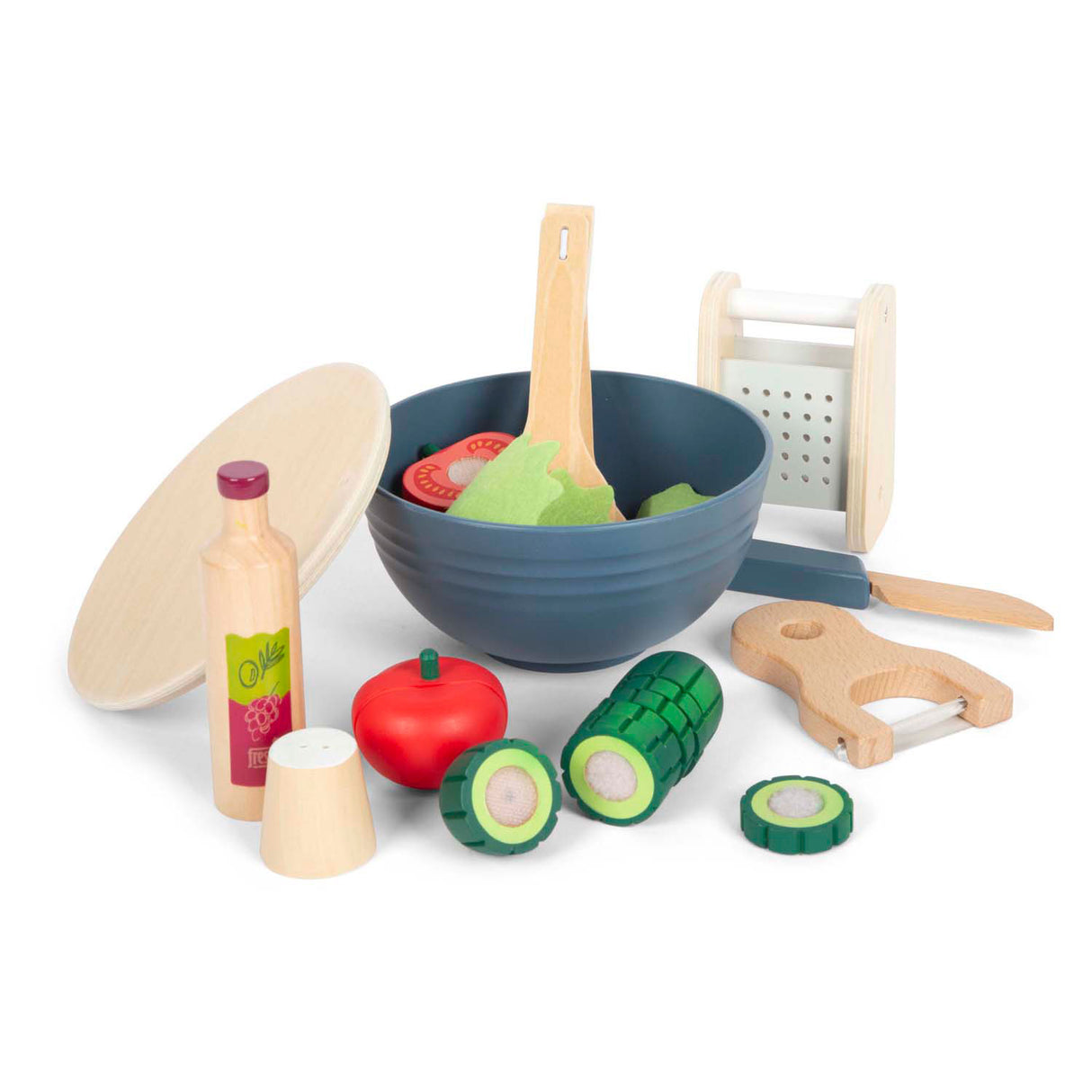 Small foot - wooden toy food salad play set, 11 pieces.