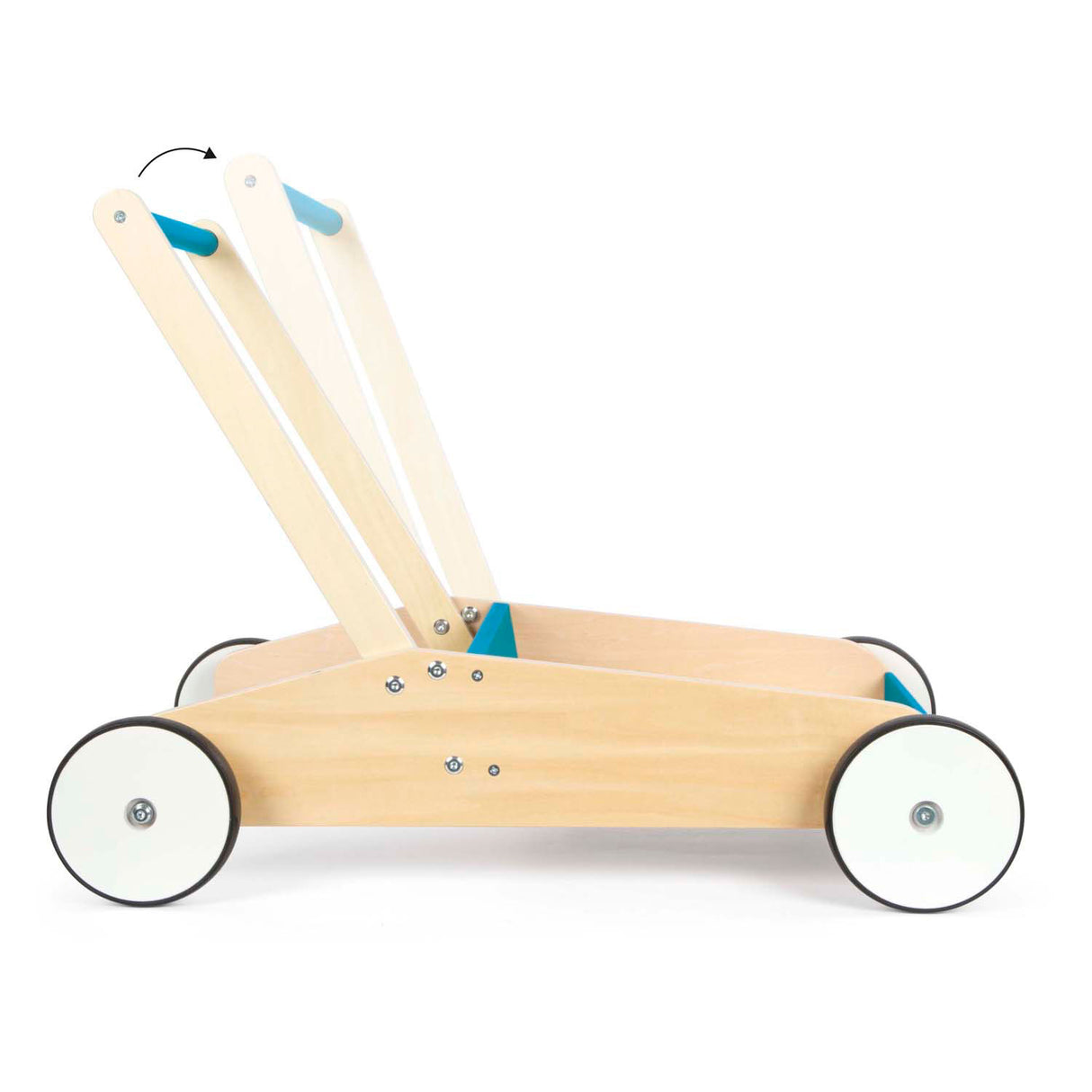 Pieni jalka - puinen kävelijä bensiininsininen