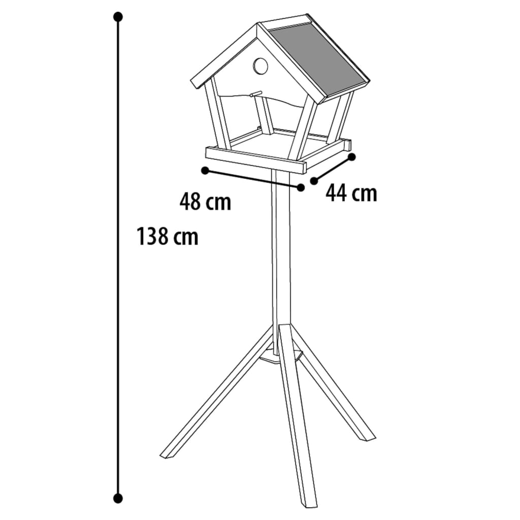 FLAMINGO FLAMINGO Bird feeding table on stand Tjorn 48x44x138 cm light gray