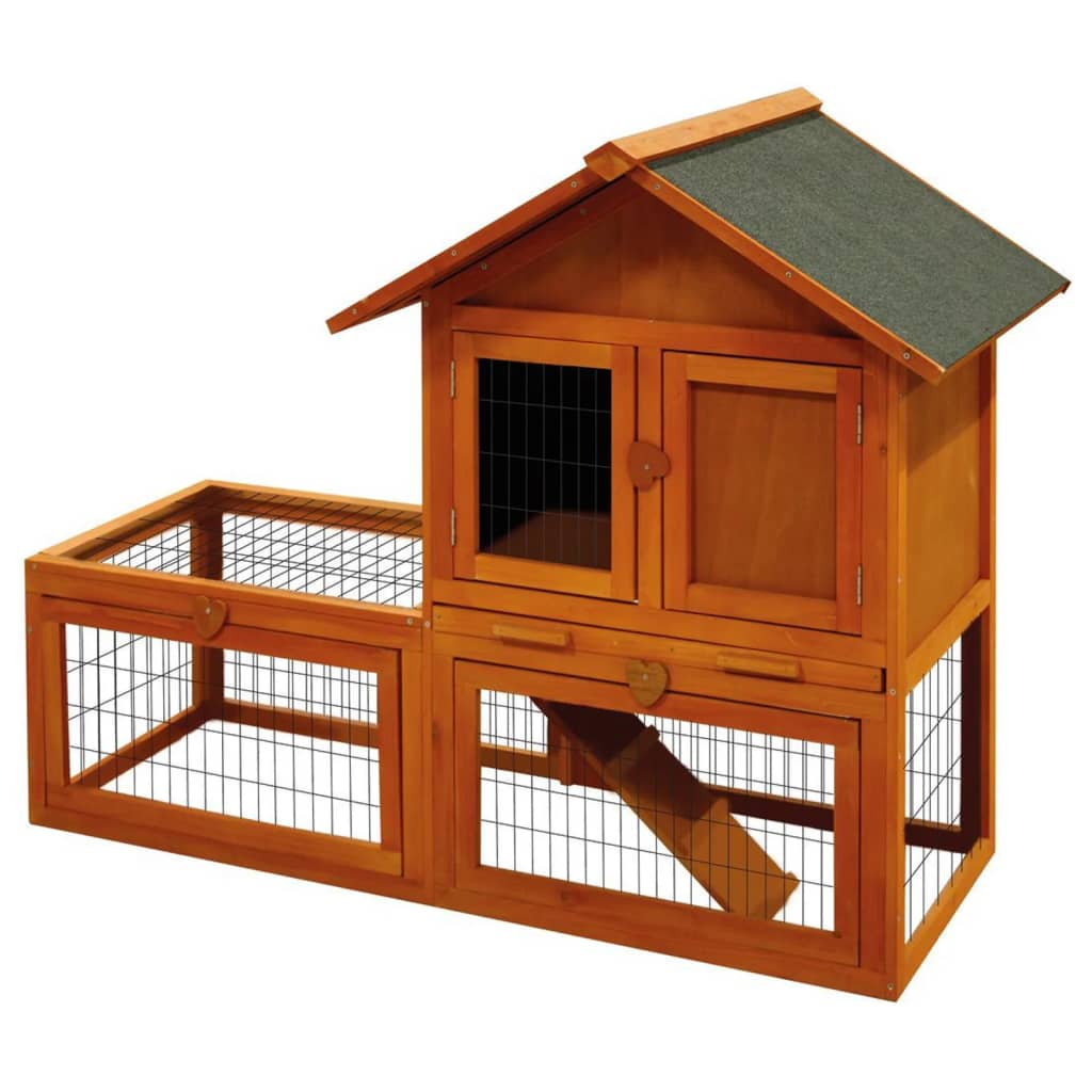 Flamingo rabbit hutch salsa 135x65x100 cm brown