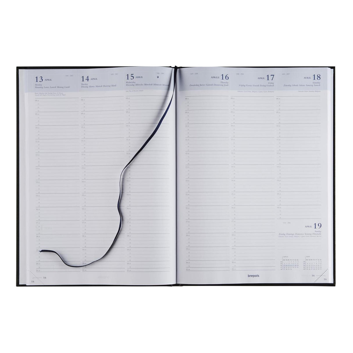 Agenda Brepols Omega tydzień 2026, lima niebieska