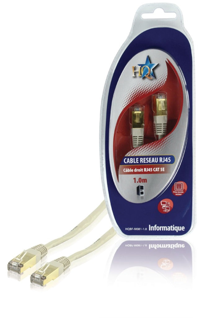 HQ BF-M081-1.0 Cavo di rete Cat5e UTP RJ45 (8 8) Maschio - RJ45 (8 8) Maschio 1,00 m Grigio