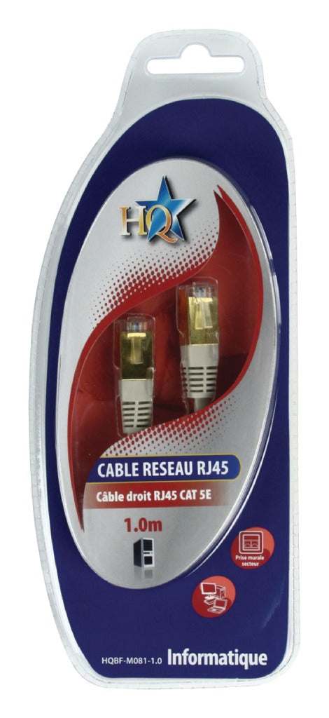 HQ BF-M081-1.0 Cavo di rete Cat5e UTP RJ45 (8 8) Maschio - RJ45 (8 8) Maschio 1,00 m Grigio