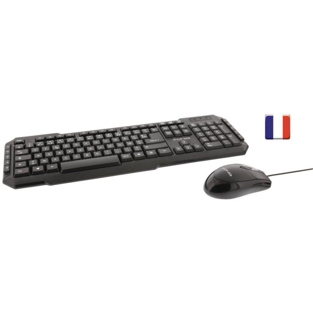 Other Brands Kouml;nig CSKMCU100 USB Keyboard Optical Mouse Black