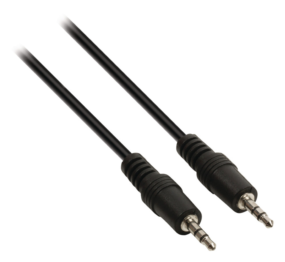 Valueline vlap22000b05 jack stereo lydkabel 3,5 mm hann - 3,5 mm hann 0,50 m svart
