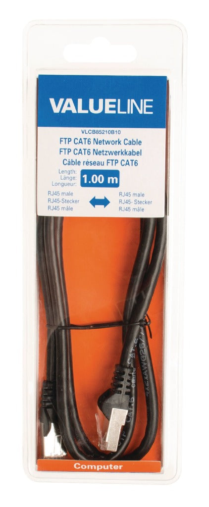 Valueline vlcb85210b10 cable de red cat6 f utp rj45 (8 8) macho - rj45 (8 8) macho 1,00 m negro