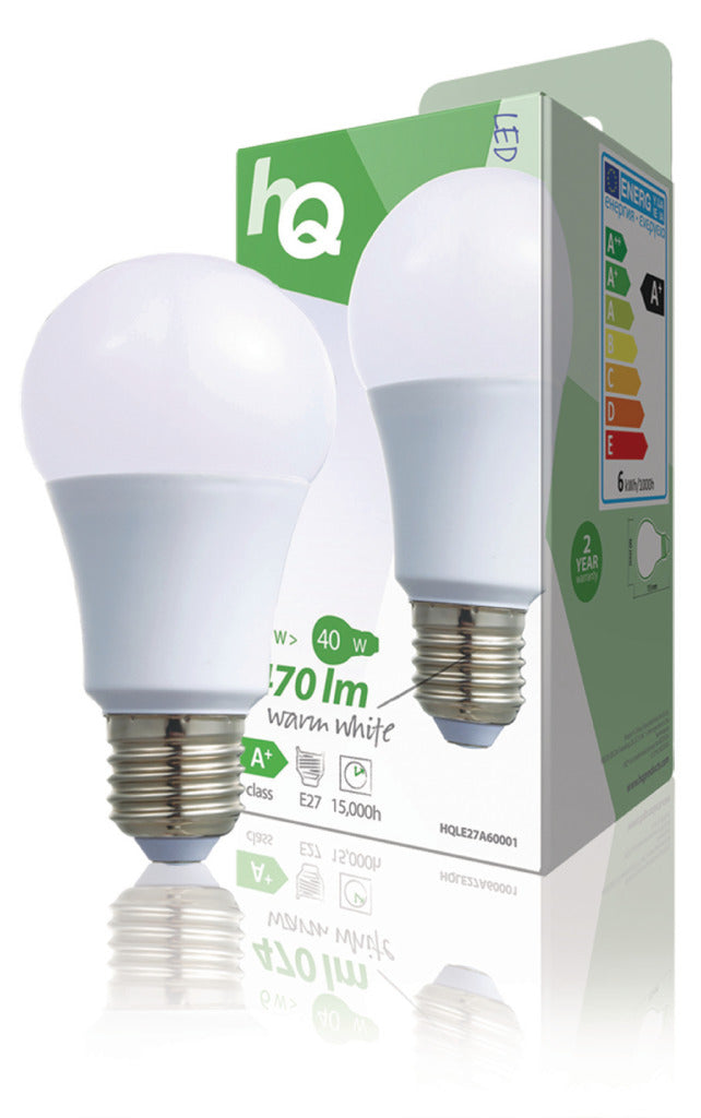 HQ LE27A60001 Lámpara LED A60 E27 6,5 W 470 lm 2.700 K