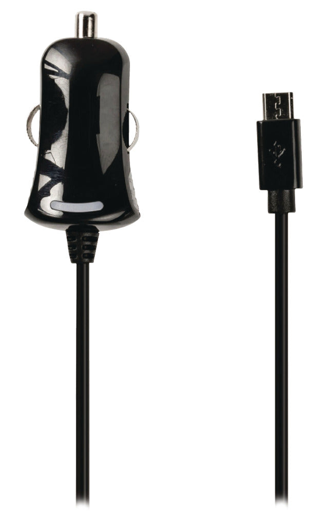 Valueline vlmb60890b10 Micro Usb Auto Charger Micro USB Male - 12V Autoverbindung 1.00 m schwaarz 2.1a