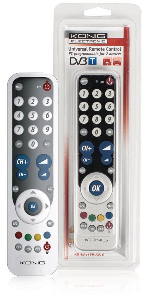 K ouml;nig könig kn-easypro20b universal remote control programmable with PC for 2 devices