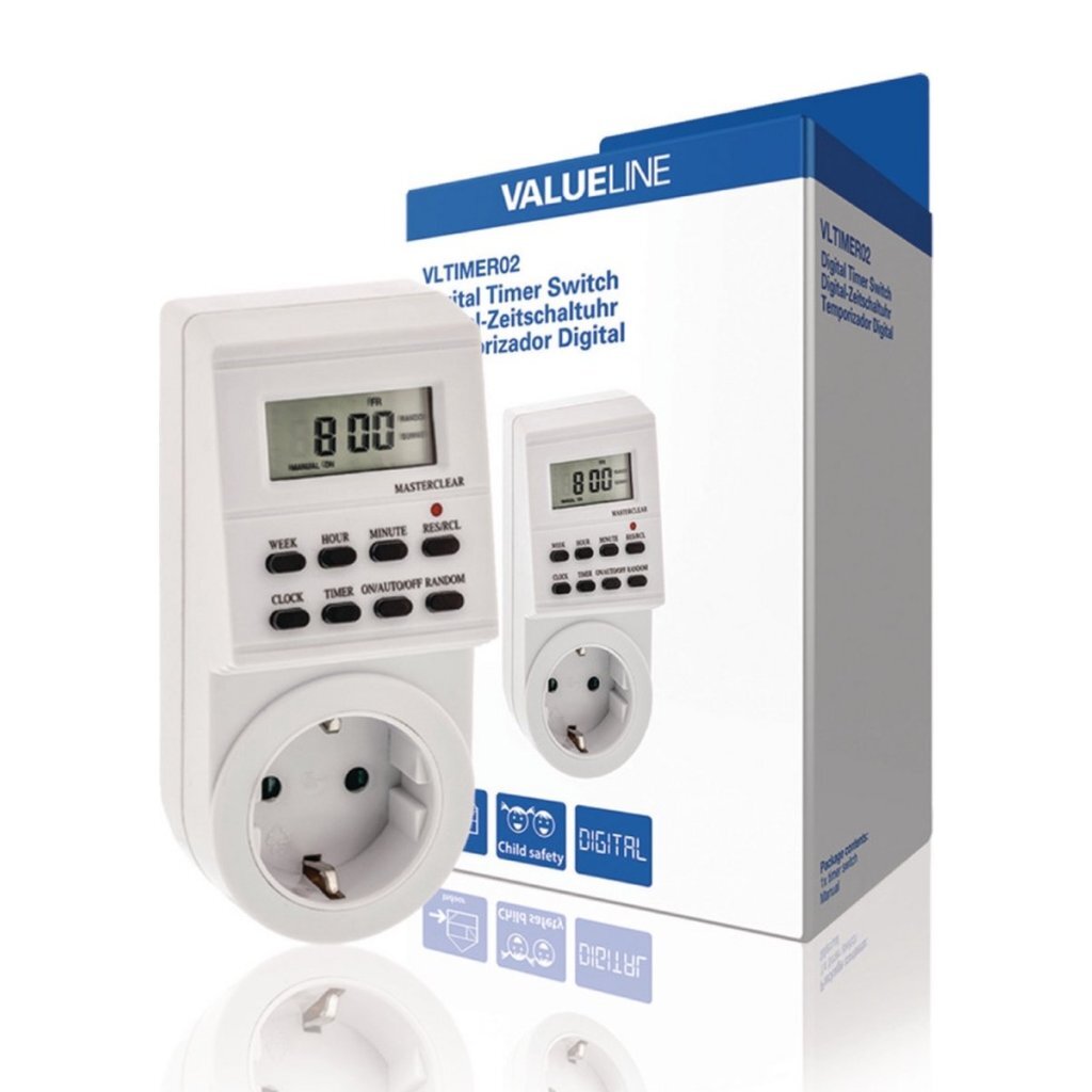 Valueline Valueline Digital Timer Switch Hvid
