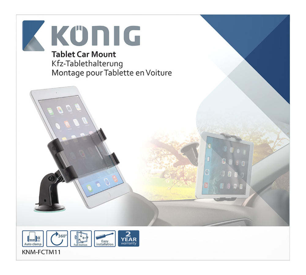 K ouml;nig knm-fctm11 tablet car holder 360 deg; rotatable and tiltable 0.7 kg