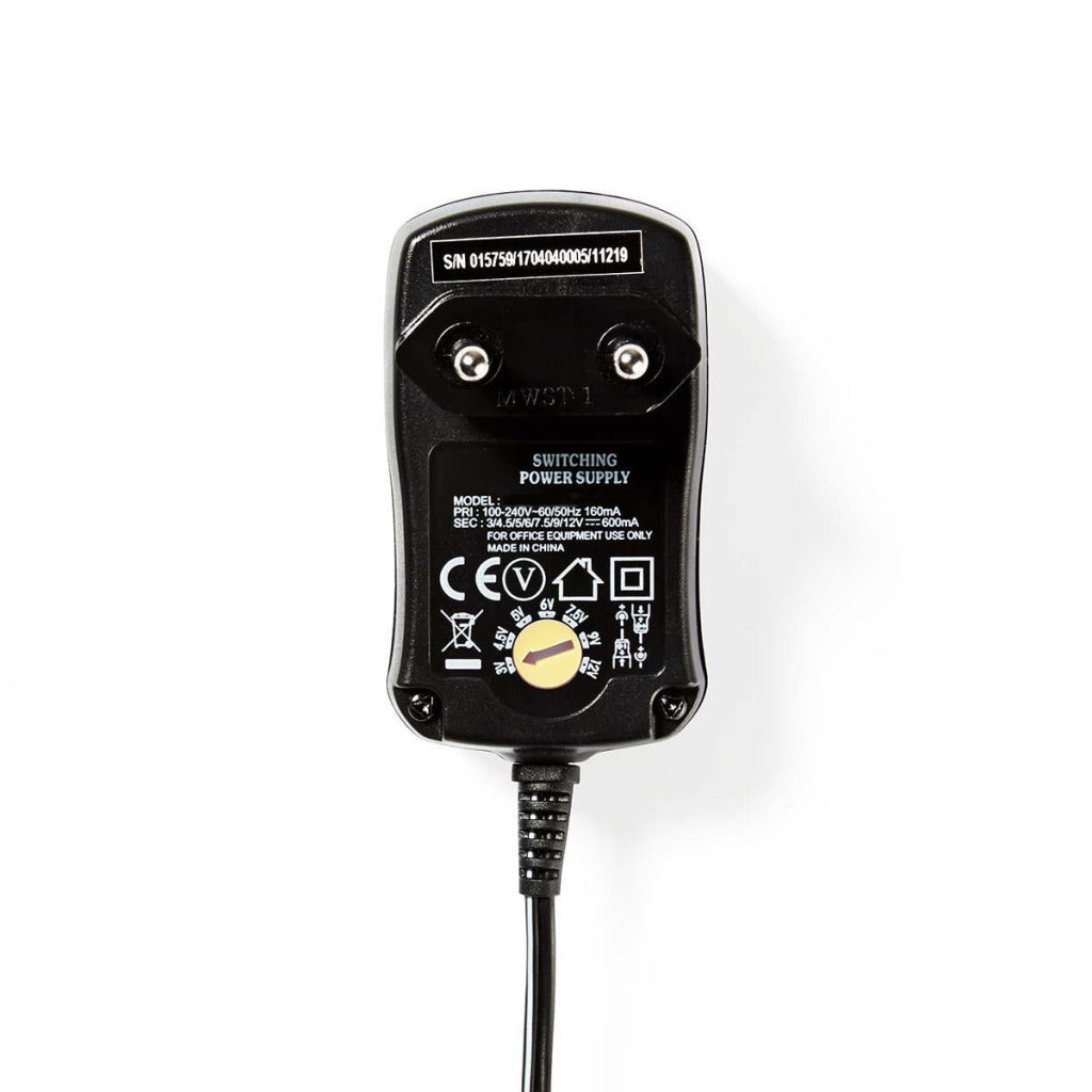 Nedis acpa006 cuibheoir cumhachta uilíoch ac 3 4.5 5 6 7.5 9 12 v dc 0.6 a